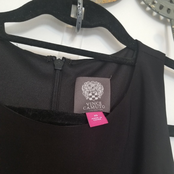 Vince camuto black flared dress with gold - Picture 4 of 4